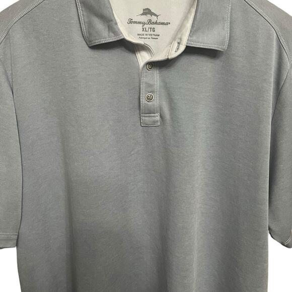 TOMMY BAHAMA Ash Gray Short Sleeve Polo Shirt Men’s Size XLarge - Picture 5 of 11